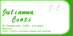 julianna csoti business card